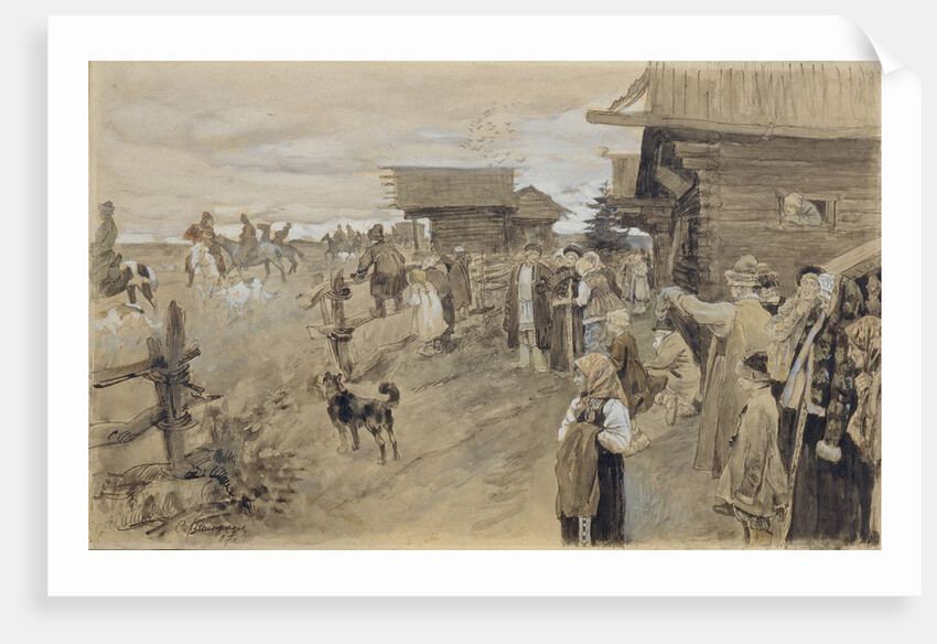 Hunting with Borzois, 1907 by Sergei Arsenyevich Vinogradov