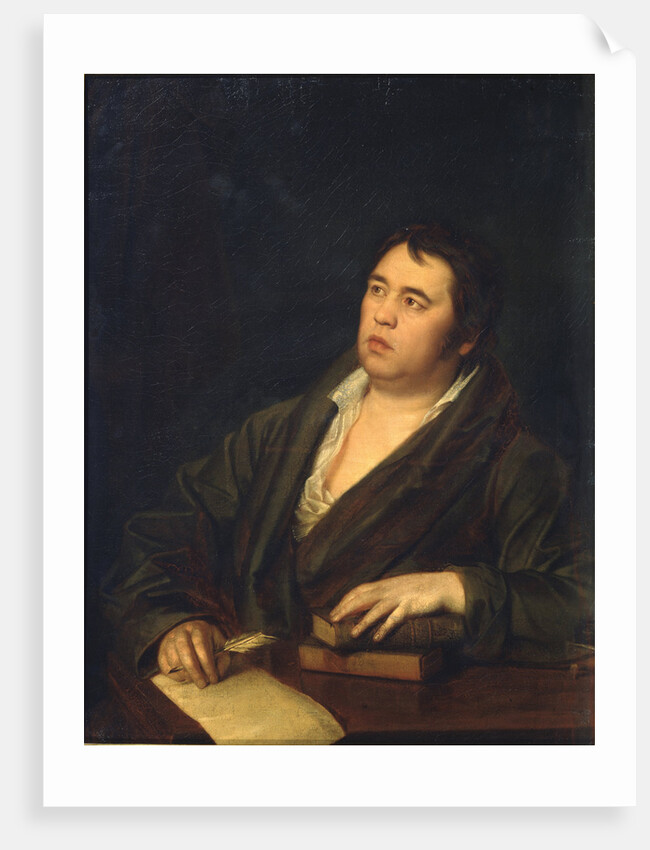 Portrait of the Poet Ivan A. Krylov, 1812 by Roman Maximovich Volkov