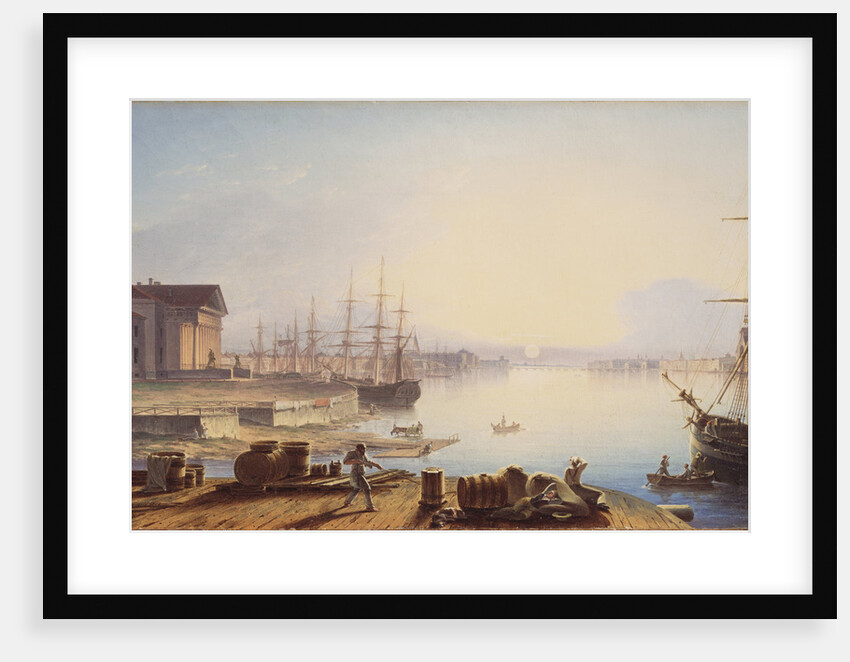 Sunrise over the Neva in St. Petersburg, 1830 by Maxim Nikiphorovich Vorobyev