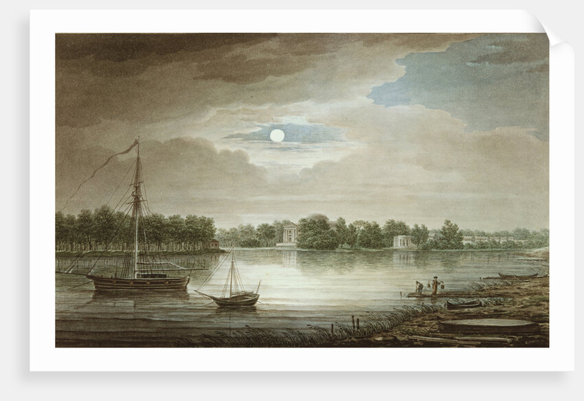 Nevka River near the Yelagin Bridge, 1829 by Maxim Nikiphorovich Vorobyev