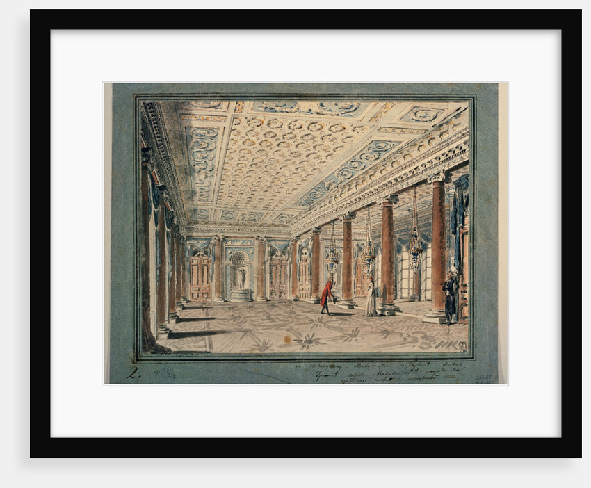 Interior of the Corner hall in the Stroganov palace by Andrei Nikiforovich Voronikhin