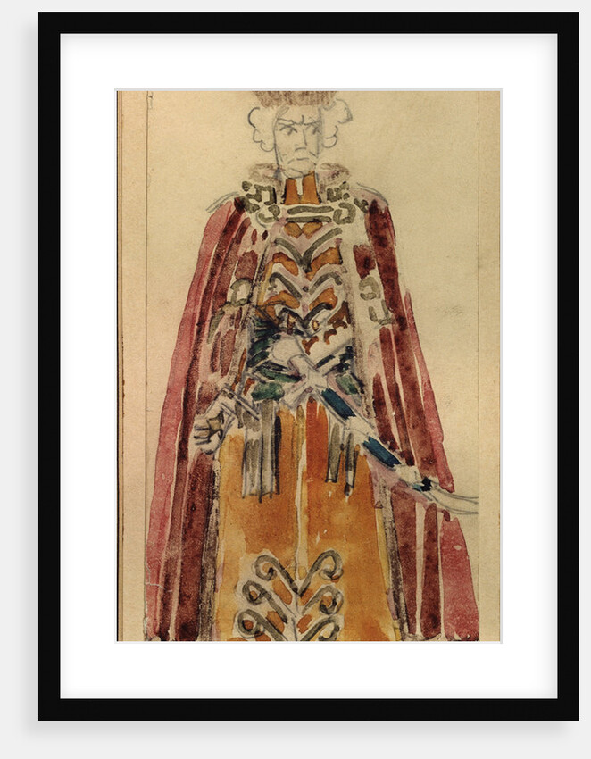 Costume design for the opera Mazepa by P.I. Tschaikovski by Mikhail Alexandrovich Vrubel