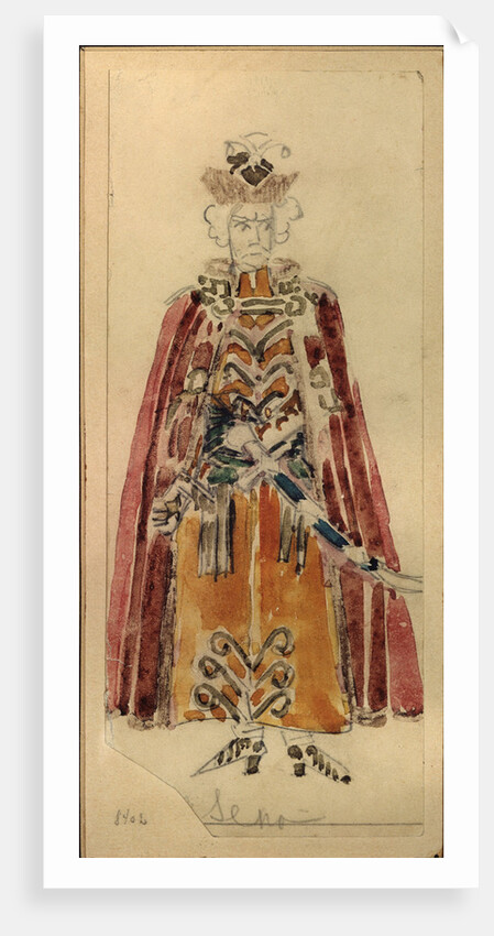 Costume design for the opera Mazepa by P.I. Tschaikovski by Mikhail Alexandrovich Vrubel