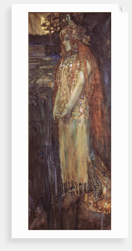 Singer Nadezhda Zabela-Vrubel as Princess Volkhova in the opera Sadko by N. Rimsky-Korsakov, 1898 by Mikhail Alexandrovich Vrubel