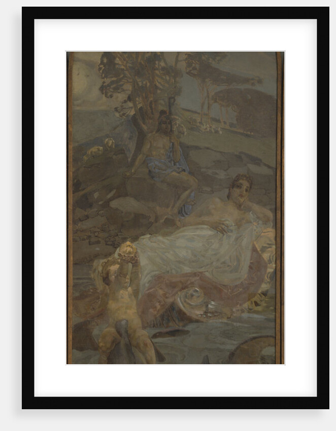 Venus, Amor and Paris (Triptych The Judgment of Paris, central part), 1893 by Mikhail Alexandrovich Vrubel