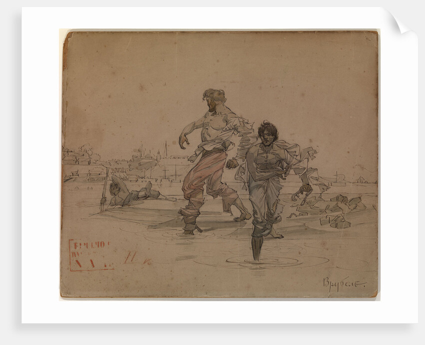 Illustration for the poem The Robber Brothers by Alexander Pushkin, 1881 by Mikhail Alexandrovich Vrubel