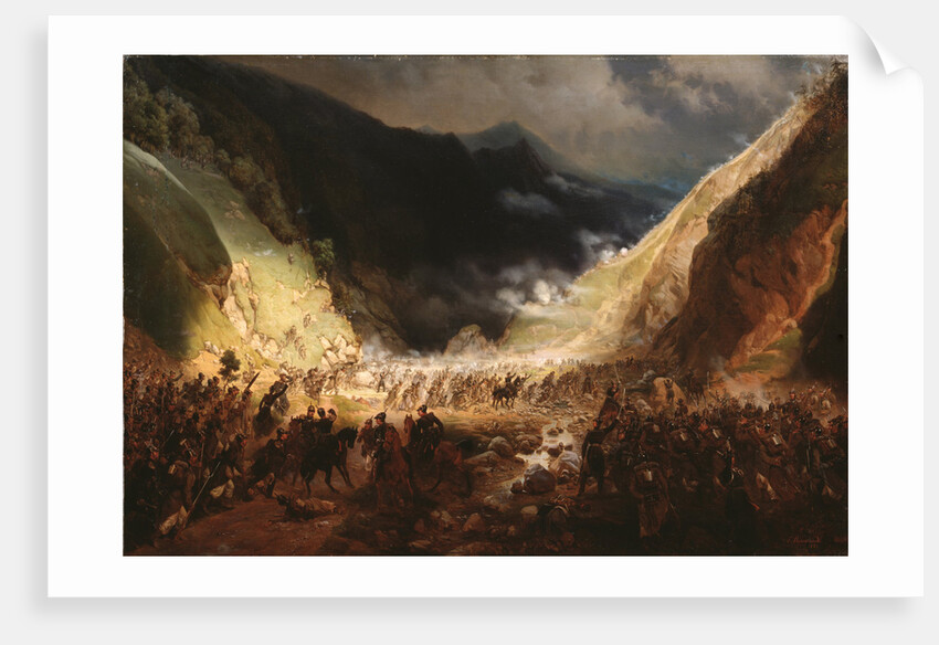 Battle of the Rothenthurm Pass, 1871 by Gottfried Willewalde