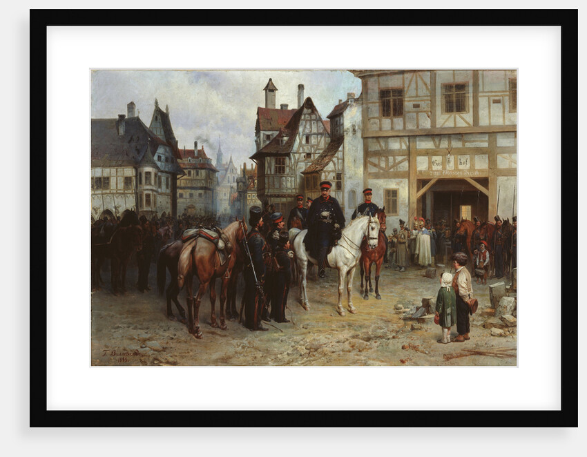 General Blücher with the Cossacks in Bautzen, 1885 by Gottfried Willewalde