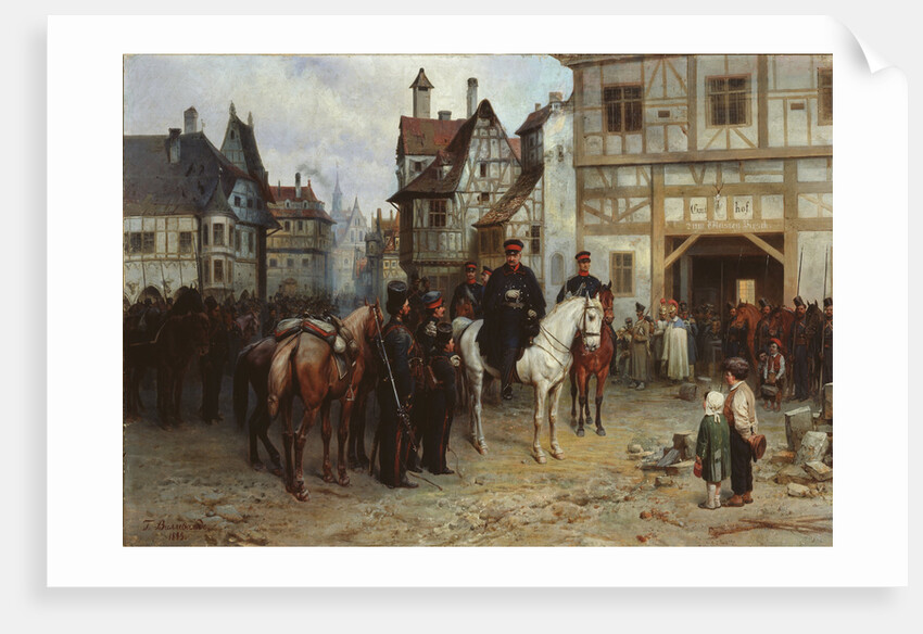 General Blücher with the Cossacks in Bautzen, 1885 by Gottfried Willewalde