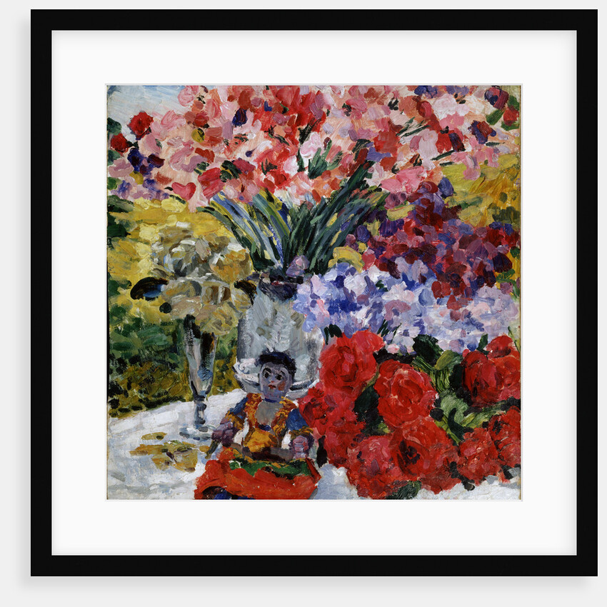 Flowers and a doll, 1916 by Mikhail Nikolayevich Yakovlev