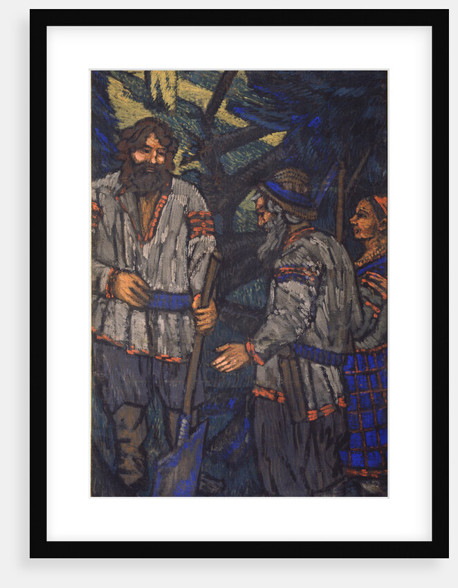 The Wedding of the Grand Duke Vladimir I. Svyatoslavich (Triptych, side panel), 1920s by Mikhail Nikolayevich Yakovlev
