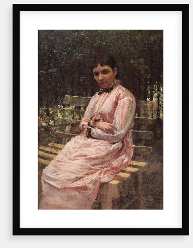 In a park. (Portrait of the artists wife) by Nikolai Alexandrovich Yaroshenko