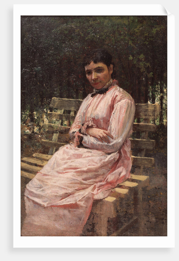 In a park. (Portrait of the artists wife) by Nikolai Alexandrovich Yaroshenko