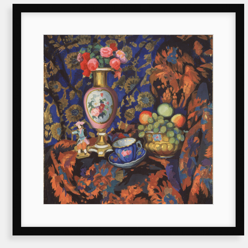 Still life with porcelain and flowers, 1913 by Nikolai Semyonovich Zaytsev