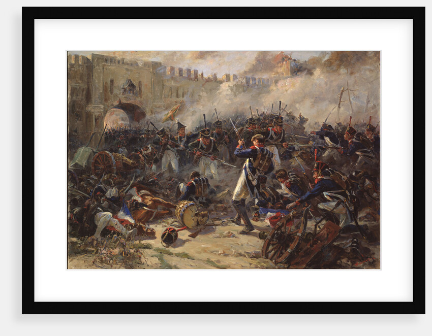 The battle of Smolensk on August 1812, 1956 by Pyotr Ivanovich Zhigimont