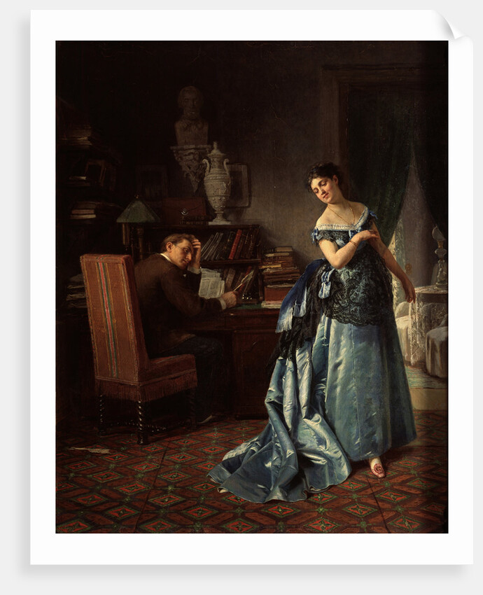 A fashion lady. Preparation for a Ball, 1872 by Firs Sergeevich Zhuravlev