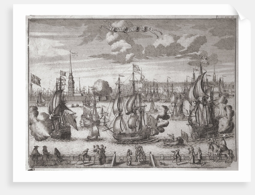View of Saint Petersburg, 1727 by Alexei Fyodorovich Zubov