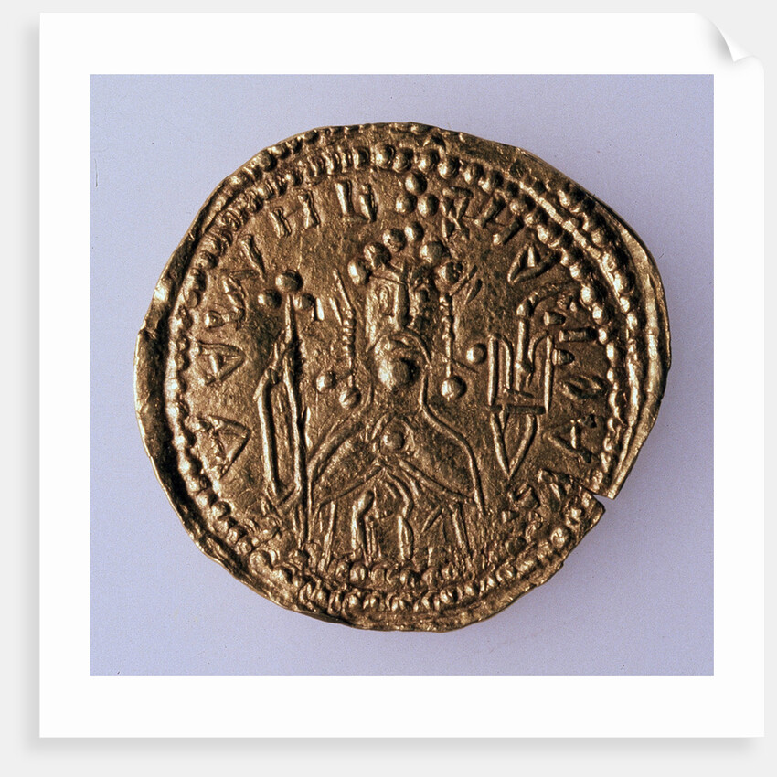 Coin (Zlatnik) of Grand Duke Vladimir Svyatoslavich (Averse: Portrait of the ruler), 980-1015 by Russian coins Numismatic