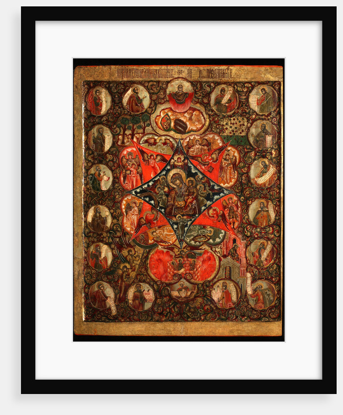 Mother of God of the Burning Bush, 17th century by Russian icon