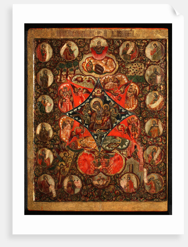Mother of God of the Burning Bush, 17th century by Russian icon