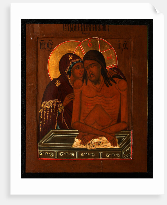 The Lamentation over the Dead Christ, End of 19th cen by Russian icon