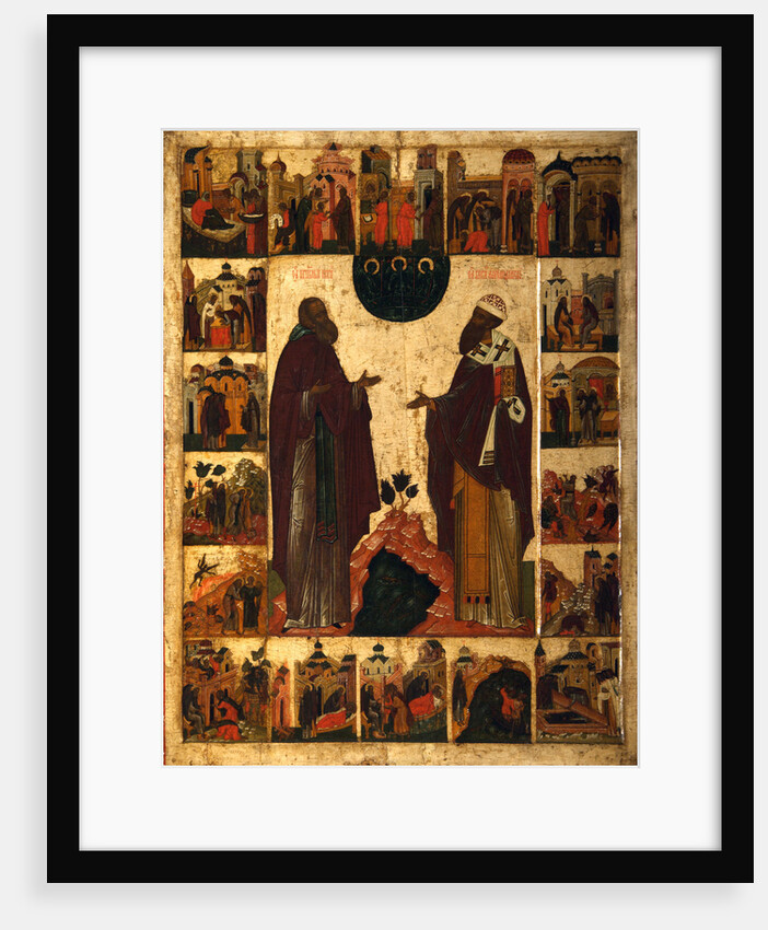 Saint Cyril of White Lake and Saint Cyril of Alexandria, Second half of the16th cen by Russian icon