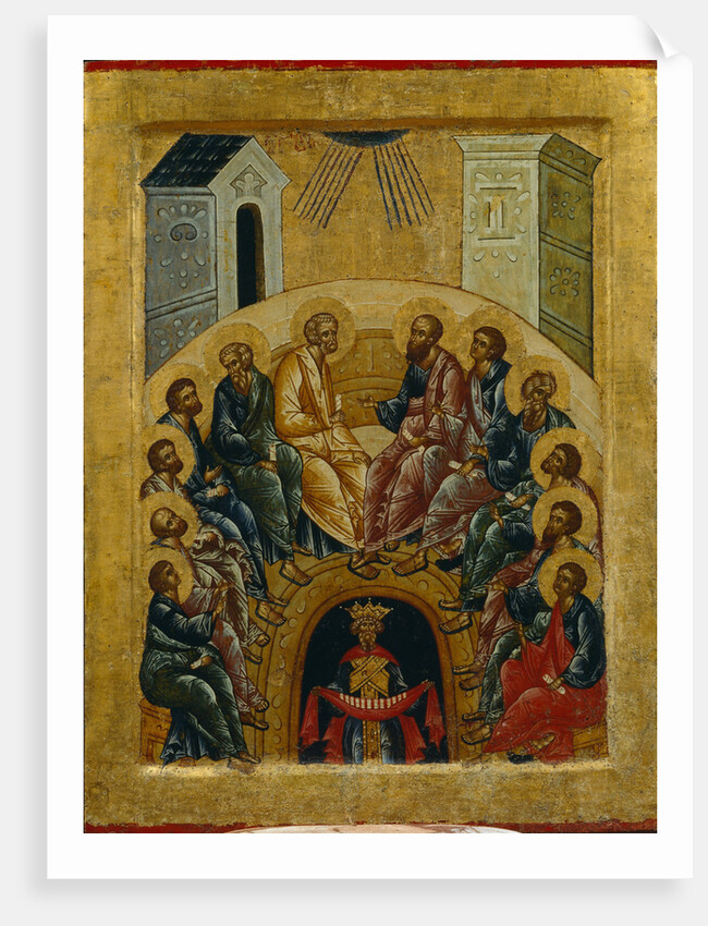 The Descent of the Holy Spirit, 1497 by Russian icon