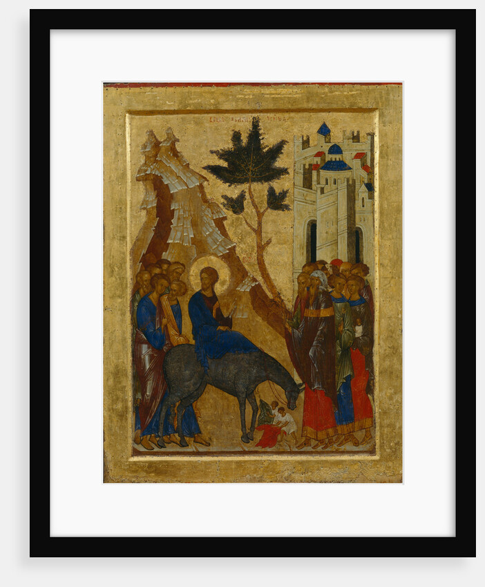 The Entry of Christ into Jerusalem, 1497 by Russian icon