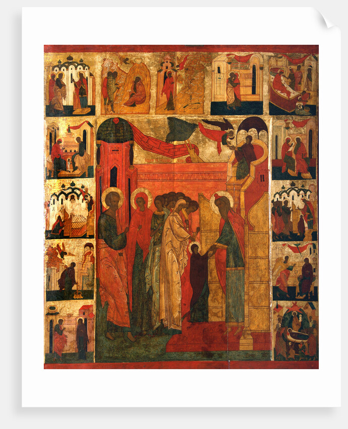 The Entry of the Most Holy Theotokos into the Temple, 16th century by Russian icon