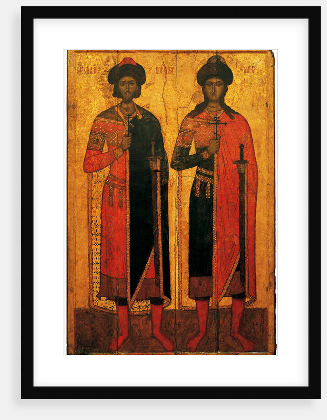 Saints Boris and Gleb, Mid of the 14th cen by Russian icon