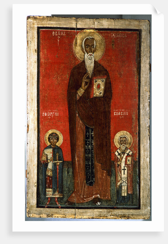 Saint John Climacus with Saint George and Saint Blaise, Second half of 13th century by Russian icon