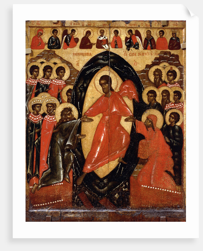 The Descent into Hell with Deesis and Selected Saints, End of 14th cen by Russian icon