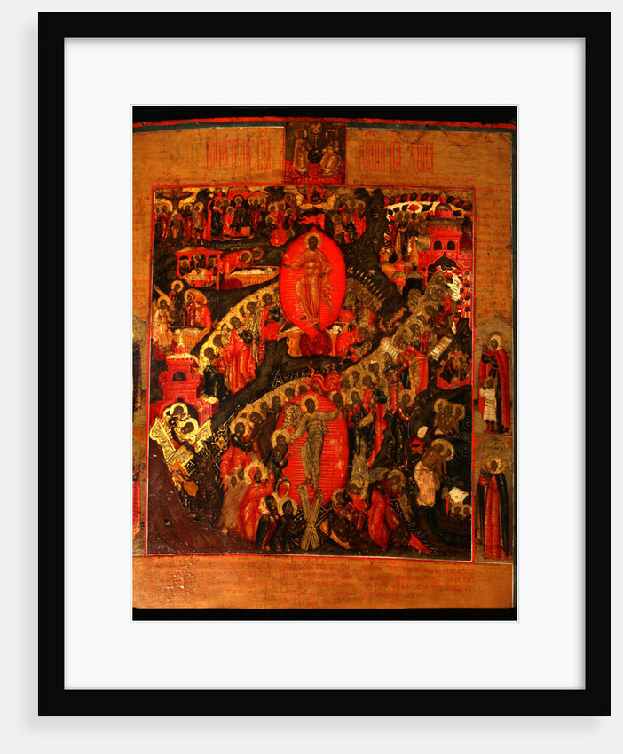 The Descent into Hell, with Selected Saints, End of 17th cen by Russian icon
