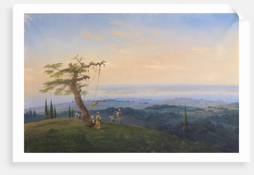 Evening Amusements outside the Gates of Constantinople, 1841 by Carlo Bossoli