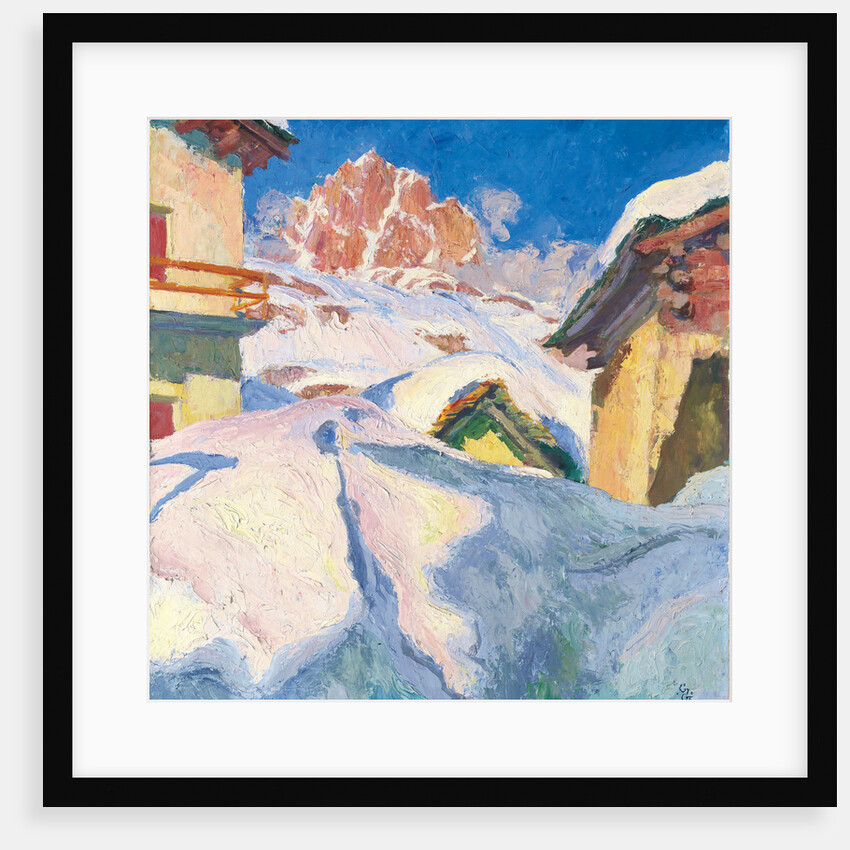 Capolago in Winter with a View of Piz Lagrev, 1928 by Giovanni Giacometti