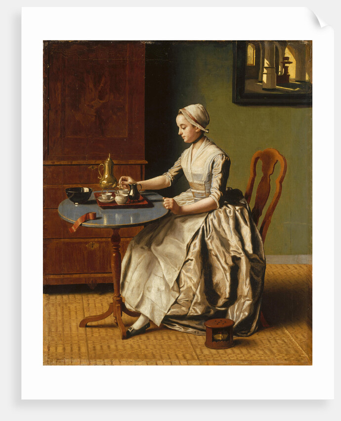 A Lady pouring Chocolate (La Chocolatière), c. 1745 by Jean-Étienne Liotard