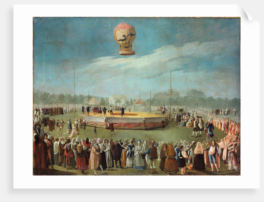 Ascent of a Balloon in the Presence of the Court of Charles IV, ca. 1783 by Antonio Carnicero