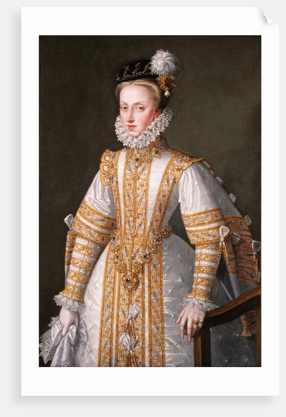 Portrait of Anna of Austria (1549?1580), Queen consort of Spain, 1571 by Alonso Sánchez Coello