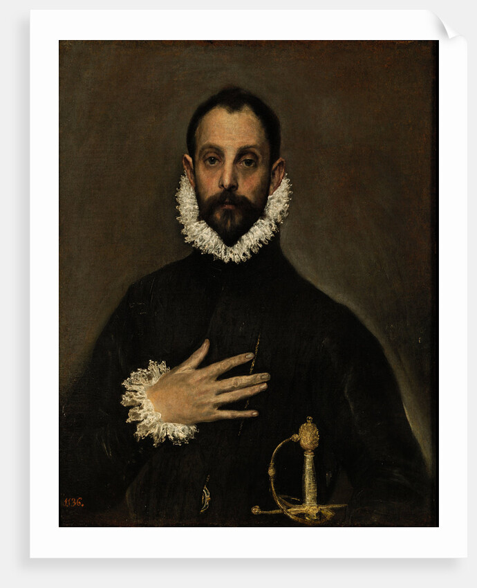 Nobleman with his Hand on his Chest, c. 1580 by Dominico El Greco