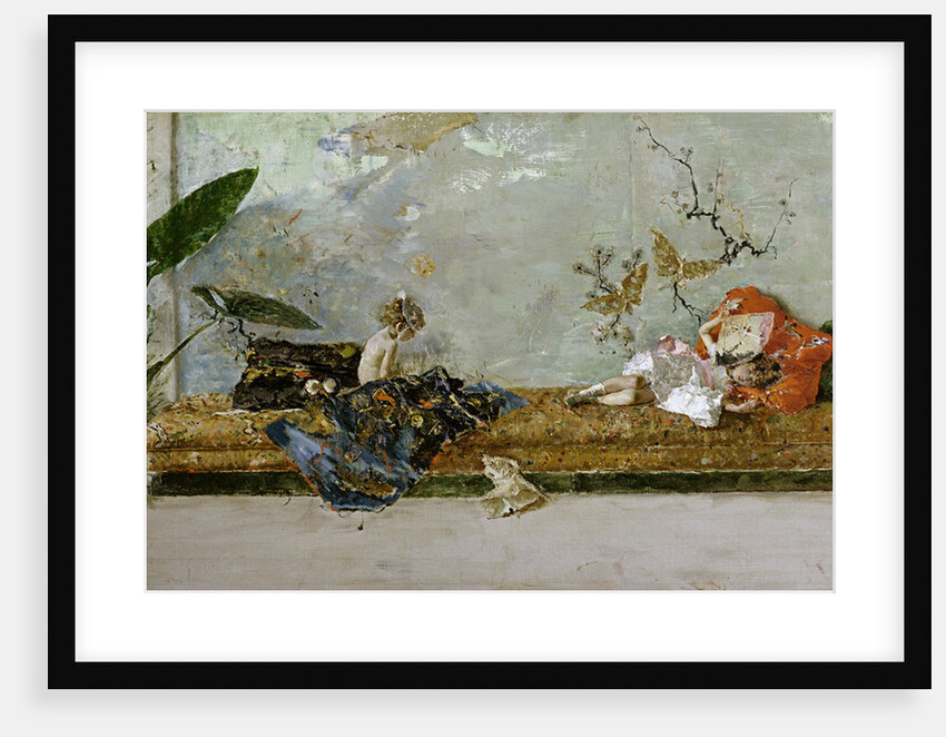 The Artists Children, María Luisa and Mariano, at the Salón Japonés, 1874 by Marià Fortuny