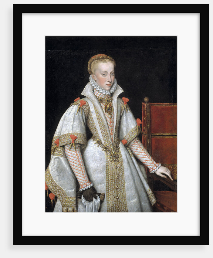 Portrait of Anna of Austria (1549?1580), Queen consort of Spain, 1616 by Bartolomé González y Serrano