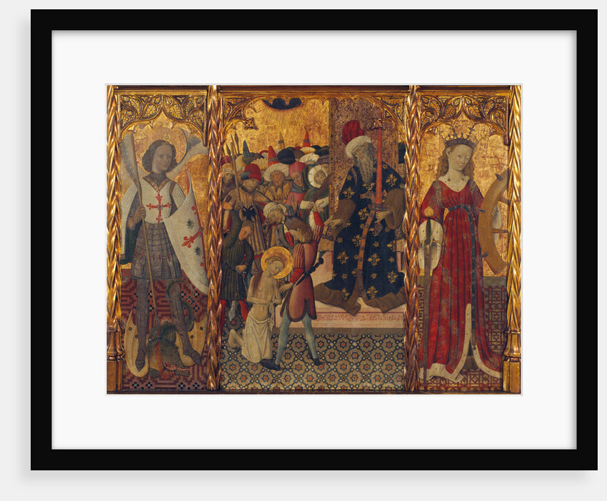 Saint Michael, Martyrdom of Saint Eulalia and Saint Catherine, ca 1442-1445 by Bernat Martorell the Elder