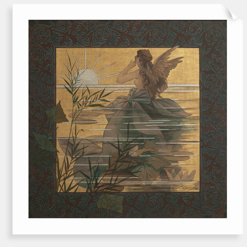 Composition with winged nymph at sunrise, 1887 by Alejandro de Riquer Inglada