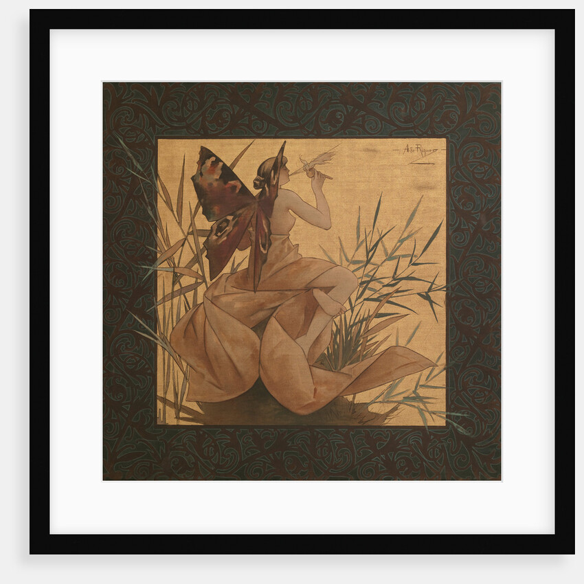 Composition with winged nymph among the reeds, 1887 by Alejandro de Riquer Inglada