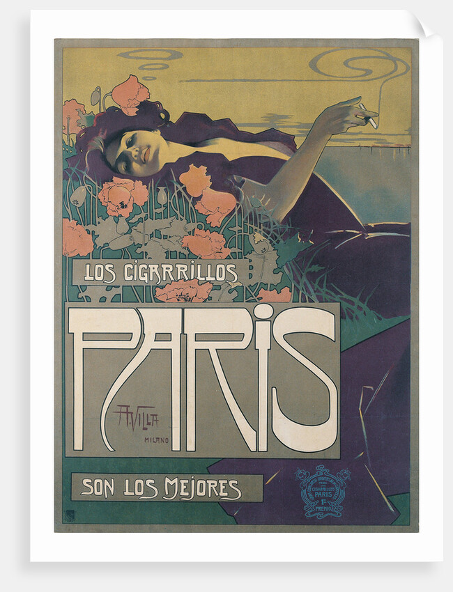 Los Cigarillos Paris, 1901 by Aleardo Villa