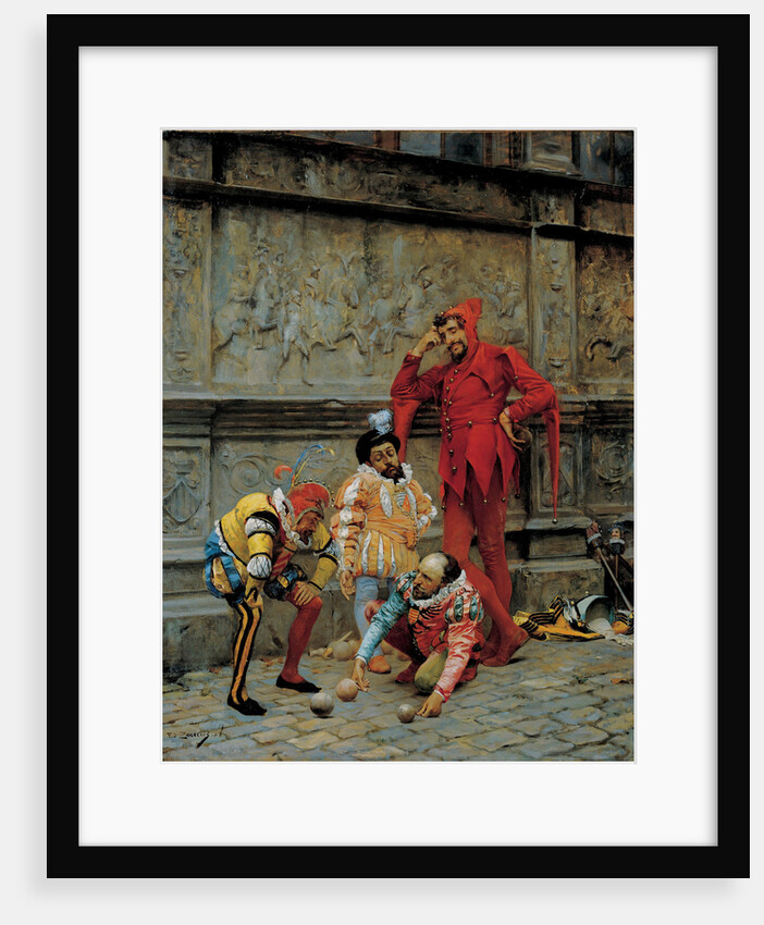 Jesters playing Cochonnet, 1868 by Eduardo Zamacois y Zabala