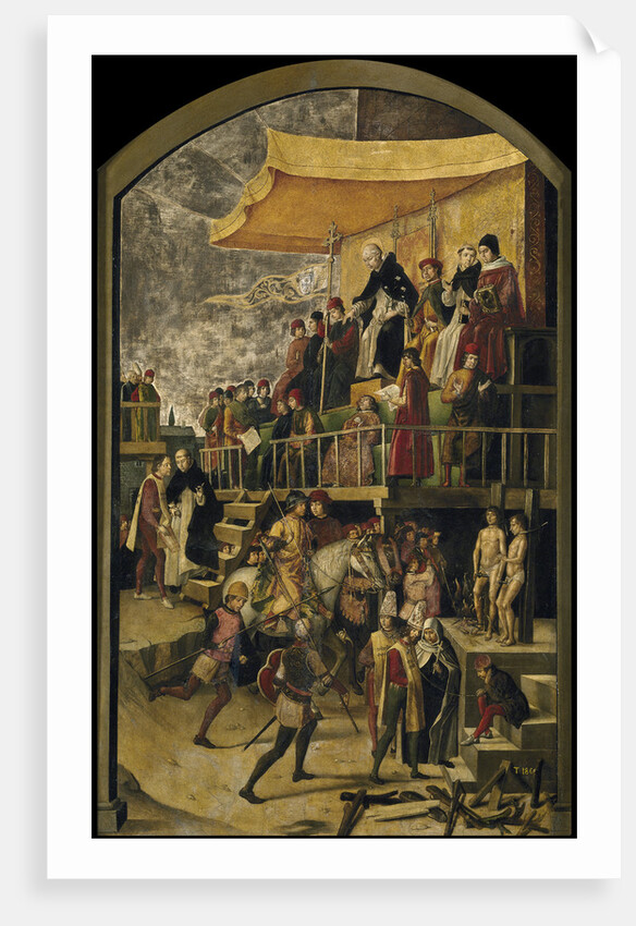 Saint Dominic Presides over an Auto da Fe, c. 1495 by Pedro Berruguete