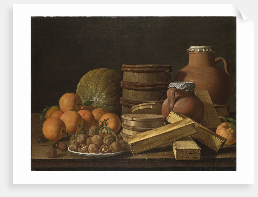 Still Life with Oranges and Walnuts, 1772 by Luis Meléndez