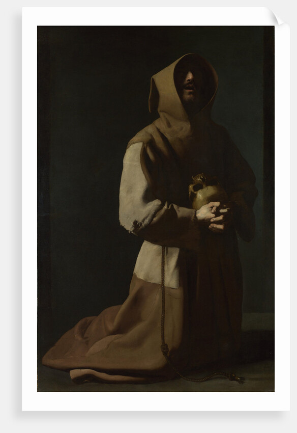Saint Francis in Meditation, 1635-1640 by Francisco de Zurbarán