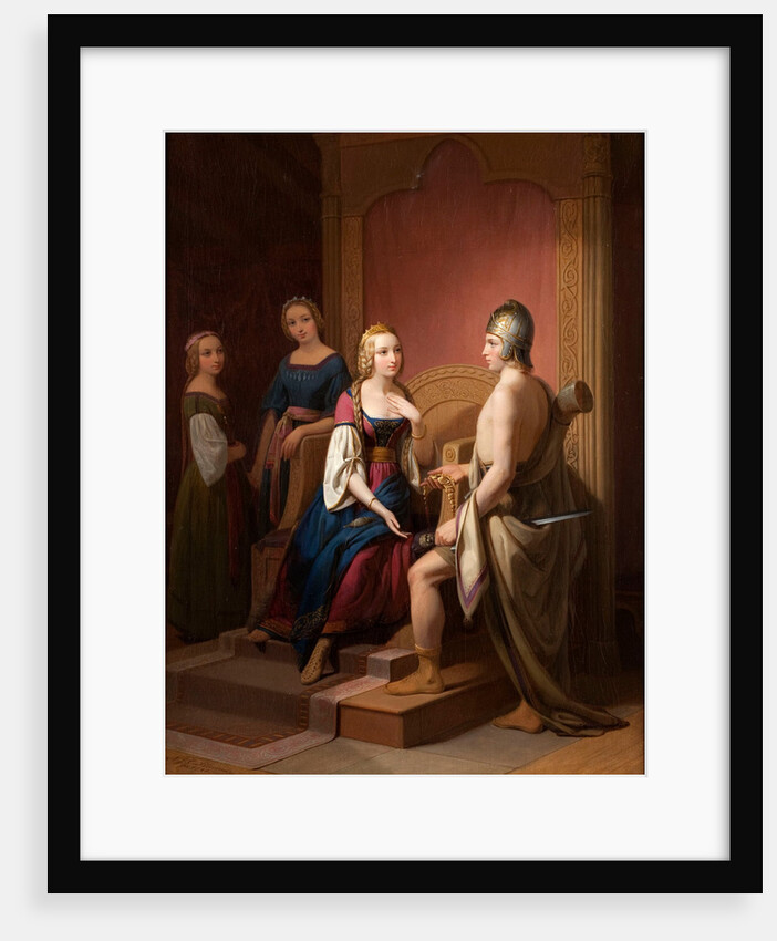 Heimdall returns the Brisingamen to Freya, 1846 by Nils Jakob Blommér